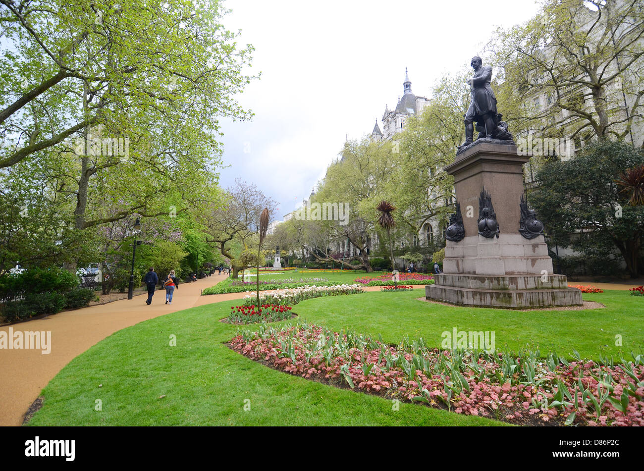Whitehall Gardens in London, UK. Stock Photo