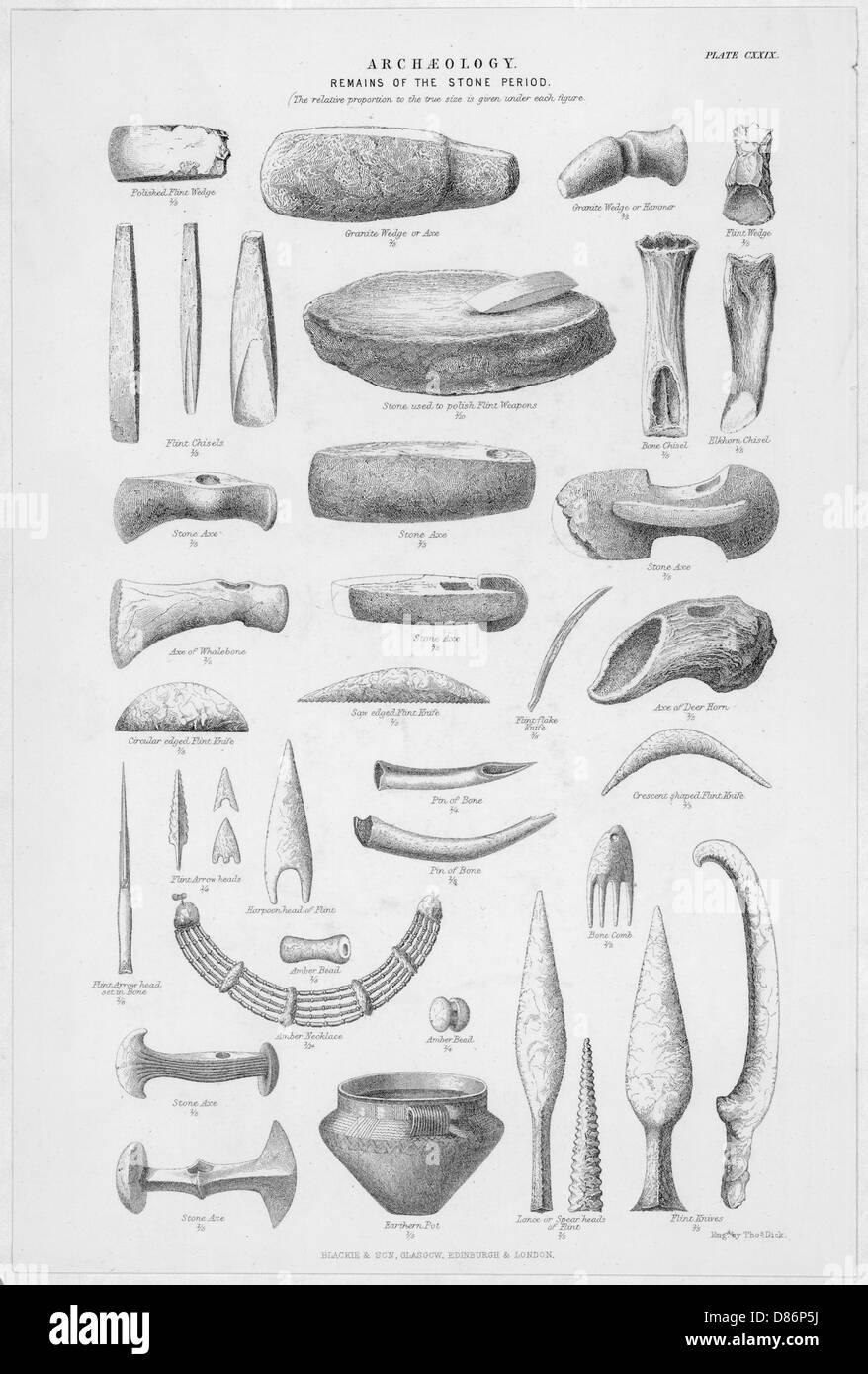 STONE AGE ARTIFACTS Stock Photo Alamy