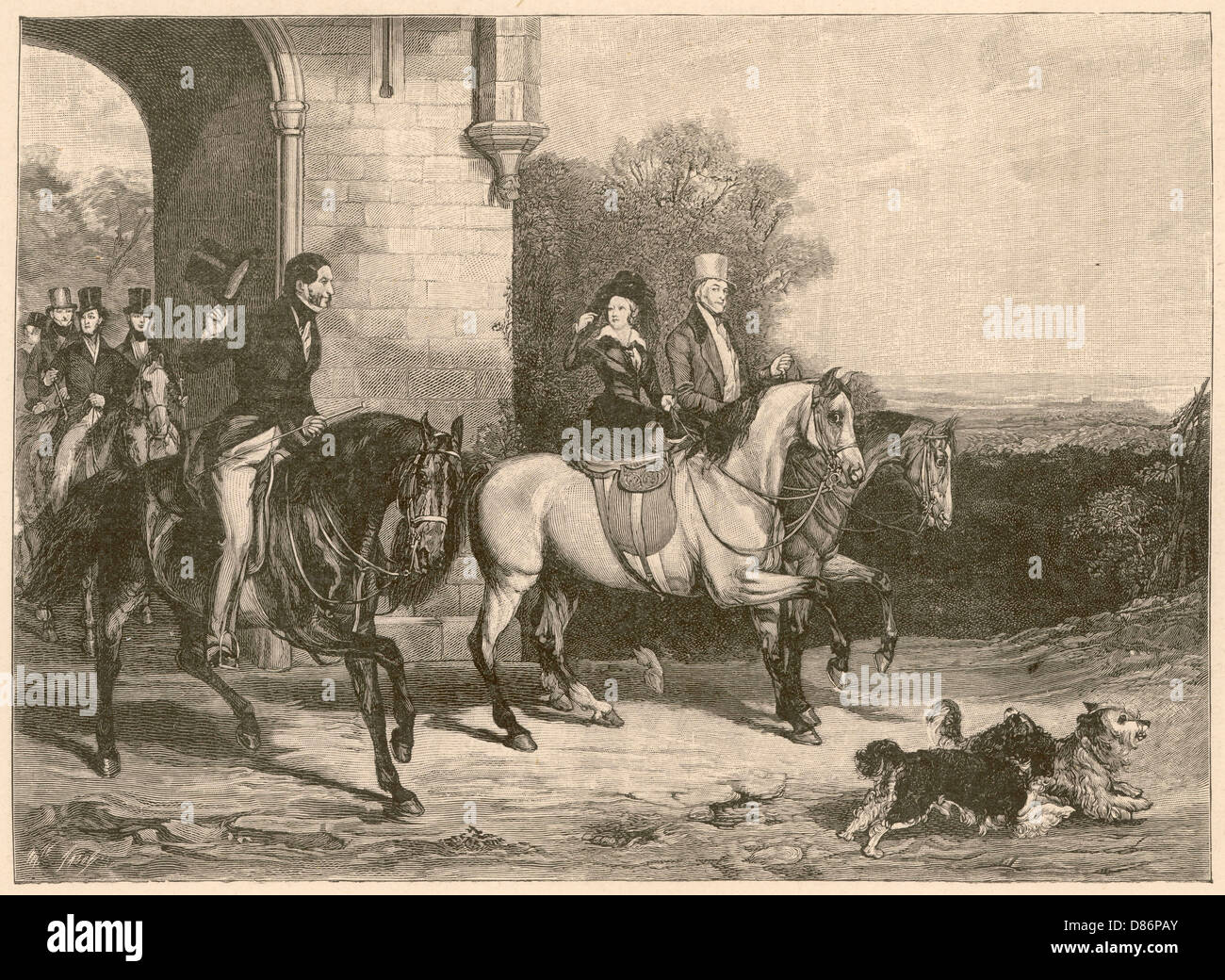 Queen Victoria & Lord Melbourne Stock