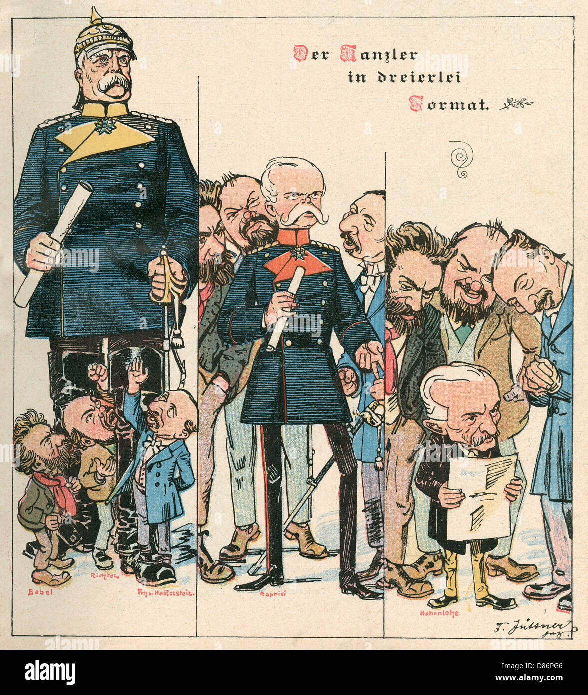 Otto von Bismarck compared to other chancellors Stock Photo