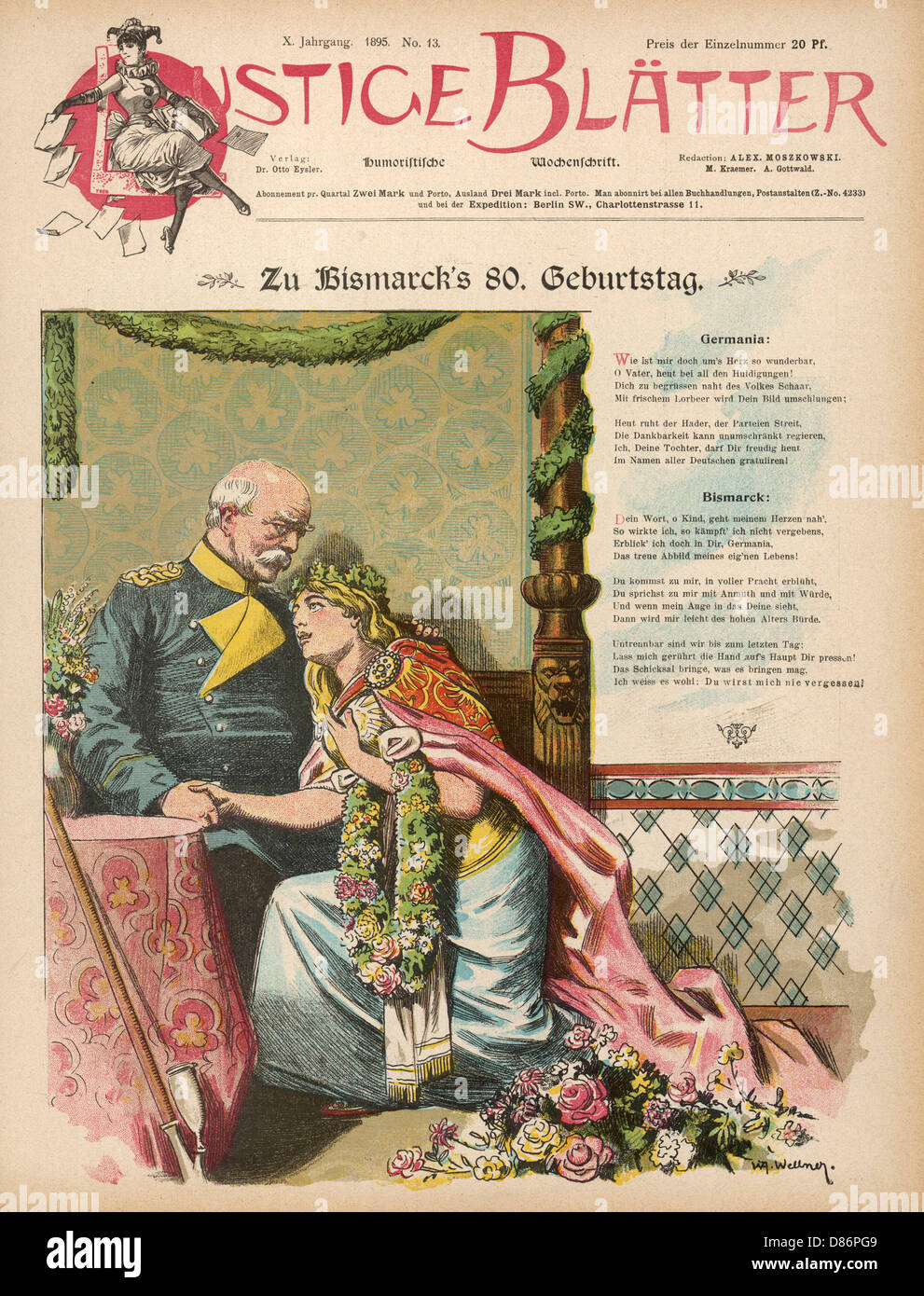 Otto von Bismarck's 80th birthday Stock Photo - Alamy, image size:991x1390