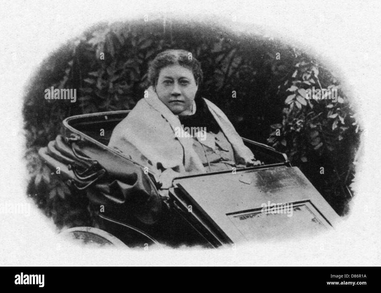 Helena Petrovna Blavatsky in wheelchair Stock Photo