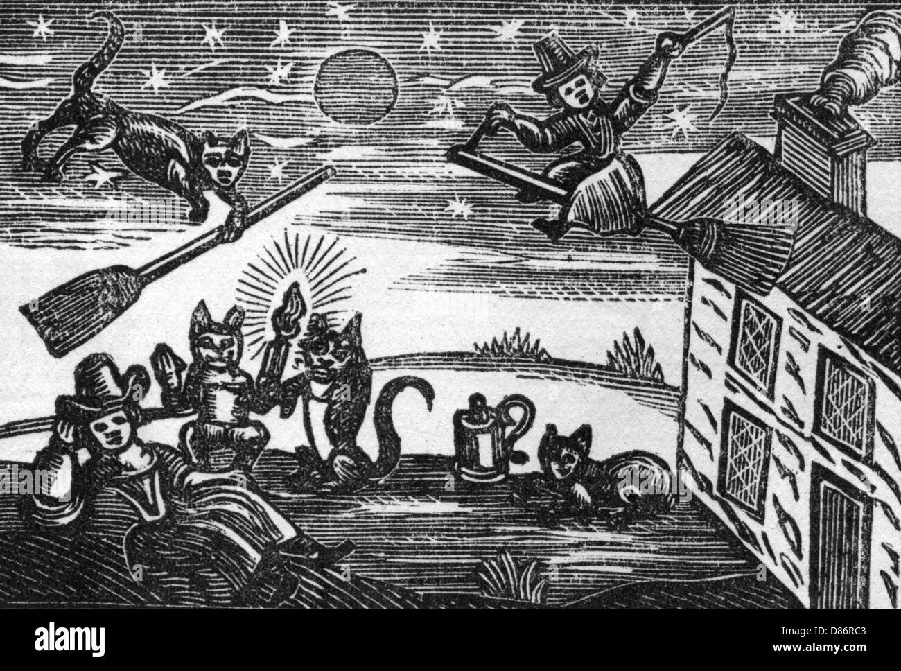 Witch Familiar Rabbit WITCHES & FAMILIARS Stock Photo - Alamy