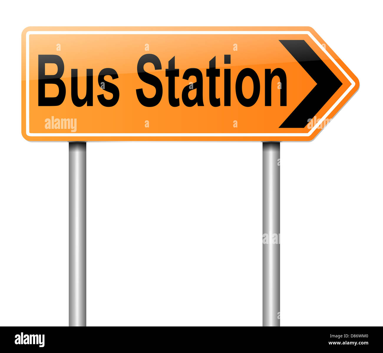 Bus station sign Stock Photo - Alamy
