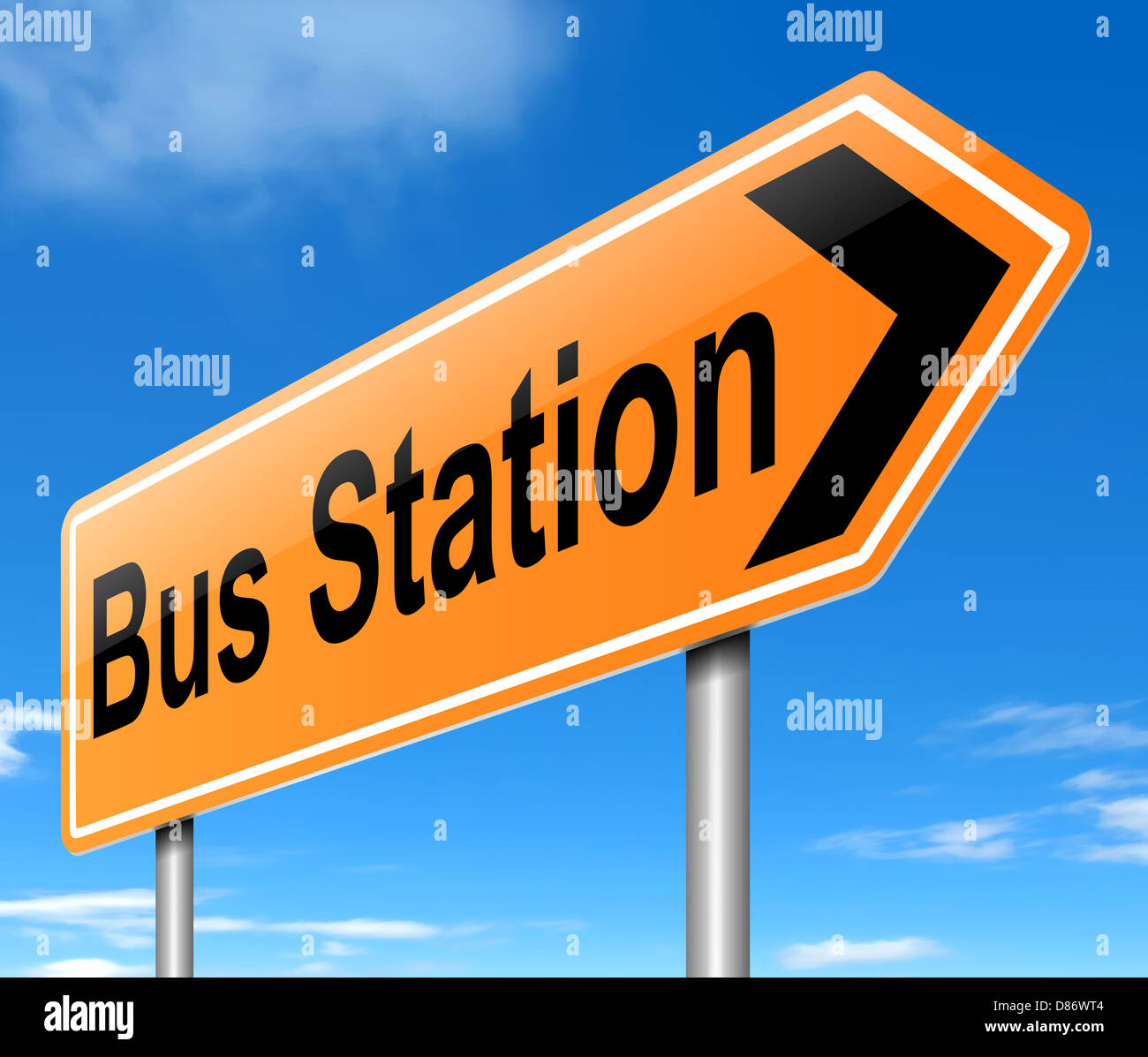 Bus station directions sign hires stock photography and images Alamy