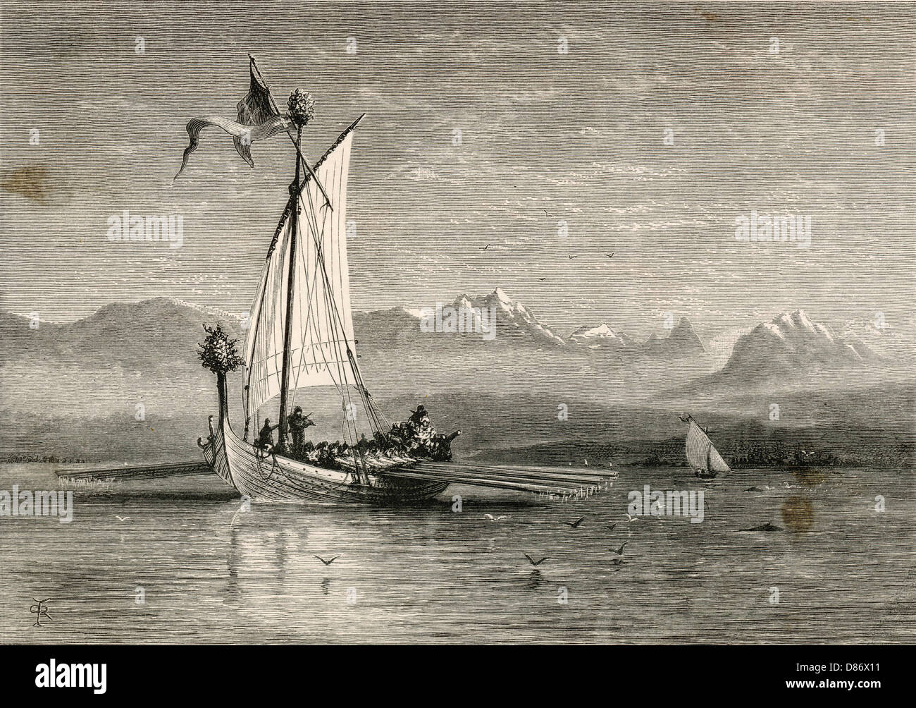 Sailing Ships Viking Stock Photo Alamy