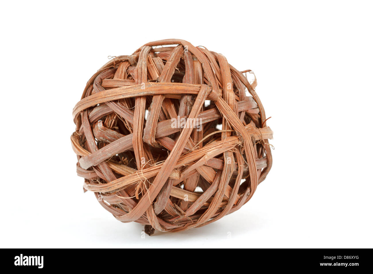 decorative wicker wooden balls isolated on white Stock Photo Alamy