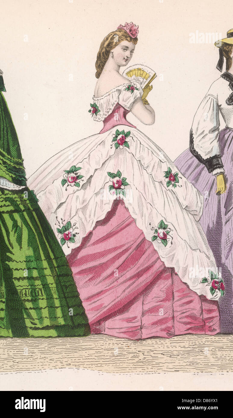 Evening Dress 1860s Stock Photo - Alamy