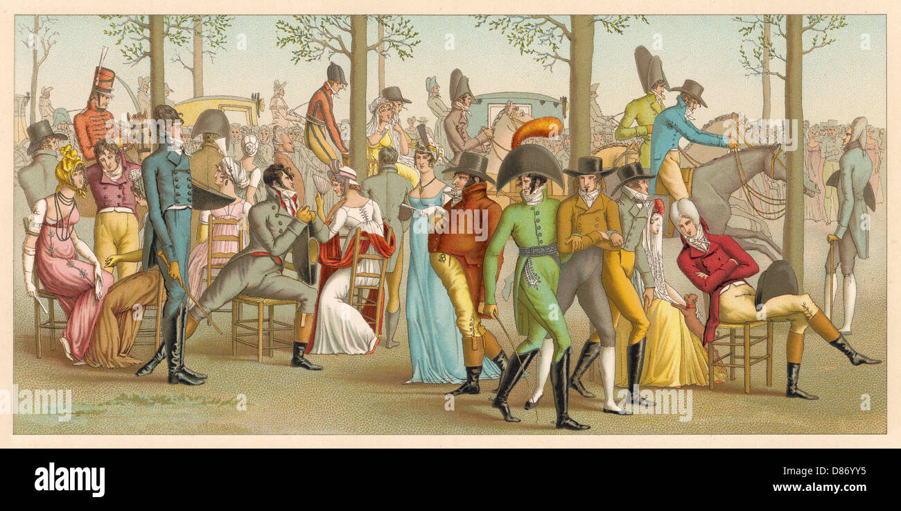 Social Scenes - France - 19th century Stock Photo