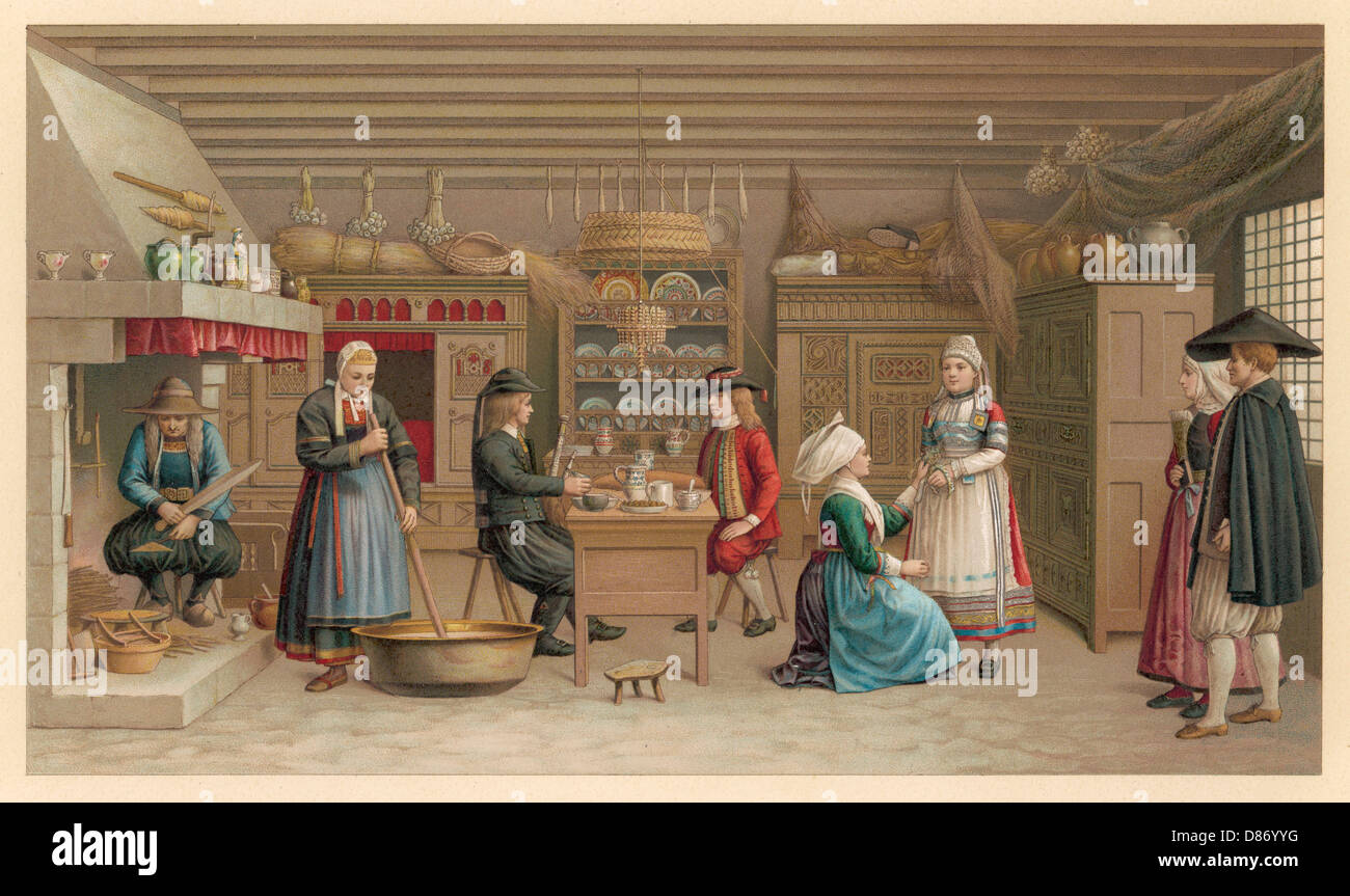 Social Scenes - France - 19th century Stock Photo