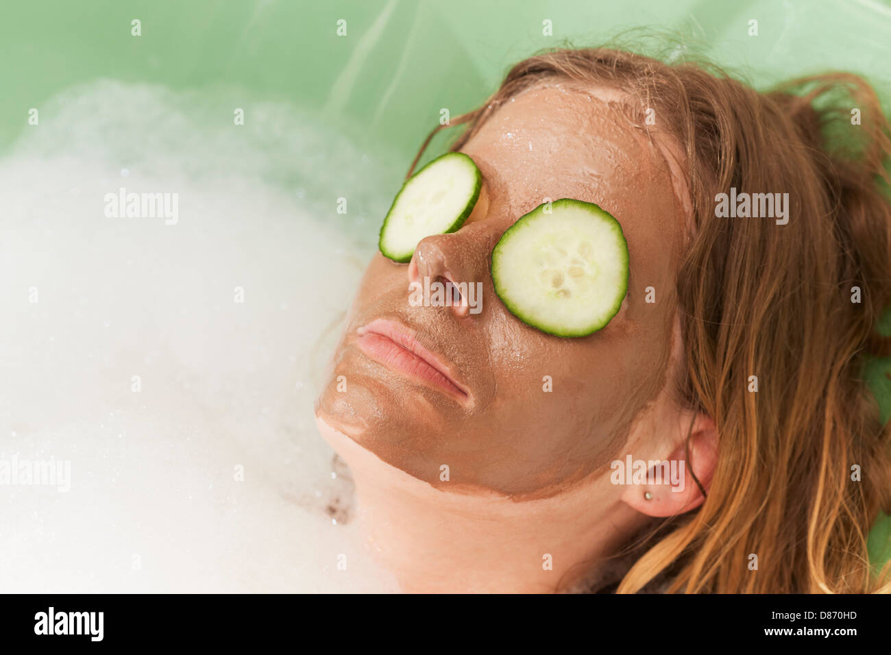 Woman mud treatment bath hi-res stock photography and images - Alamy