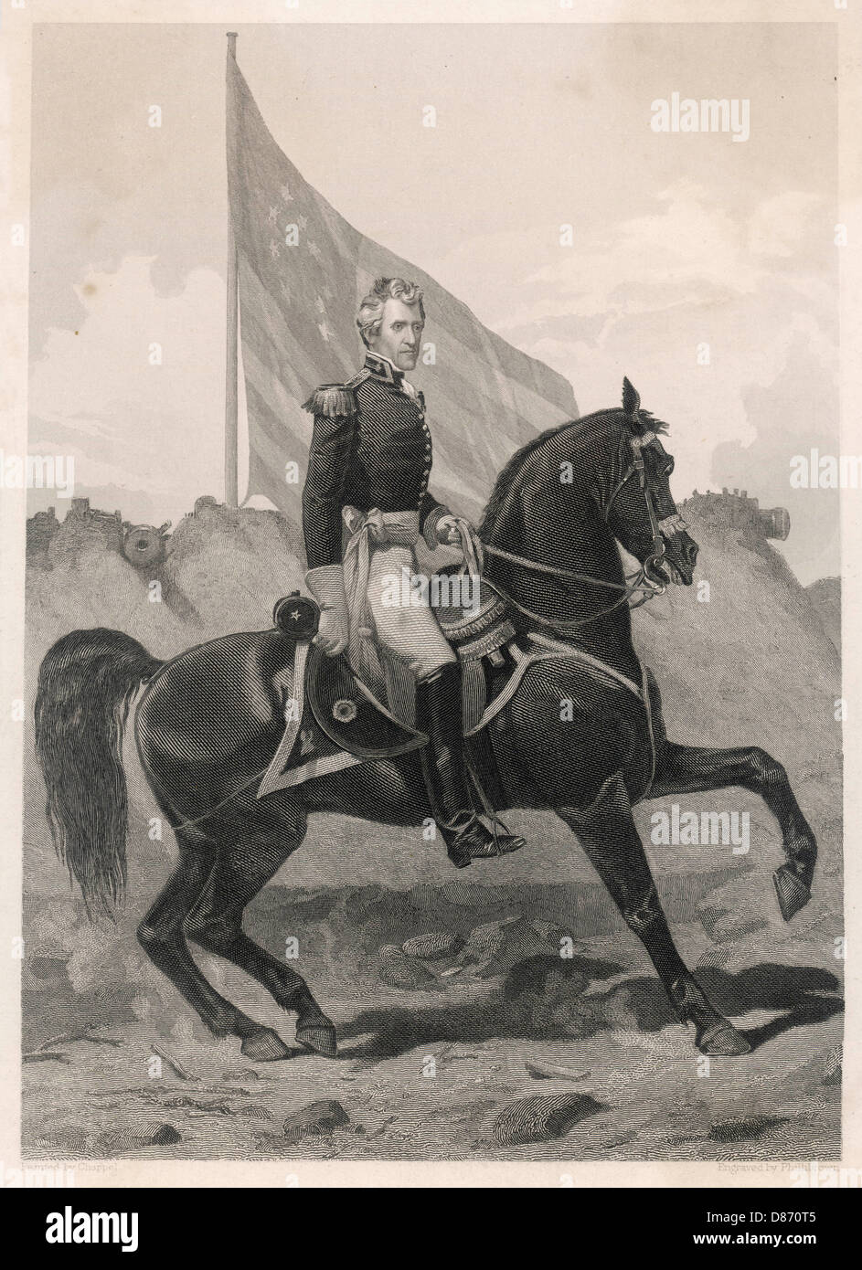 Andrew Jackson On Horse Stock Photo