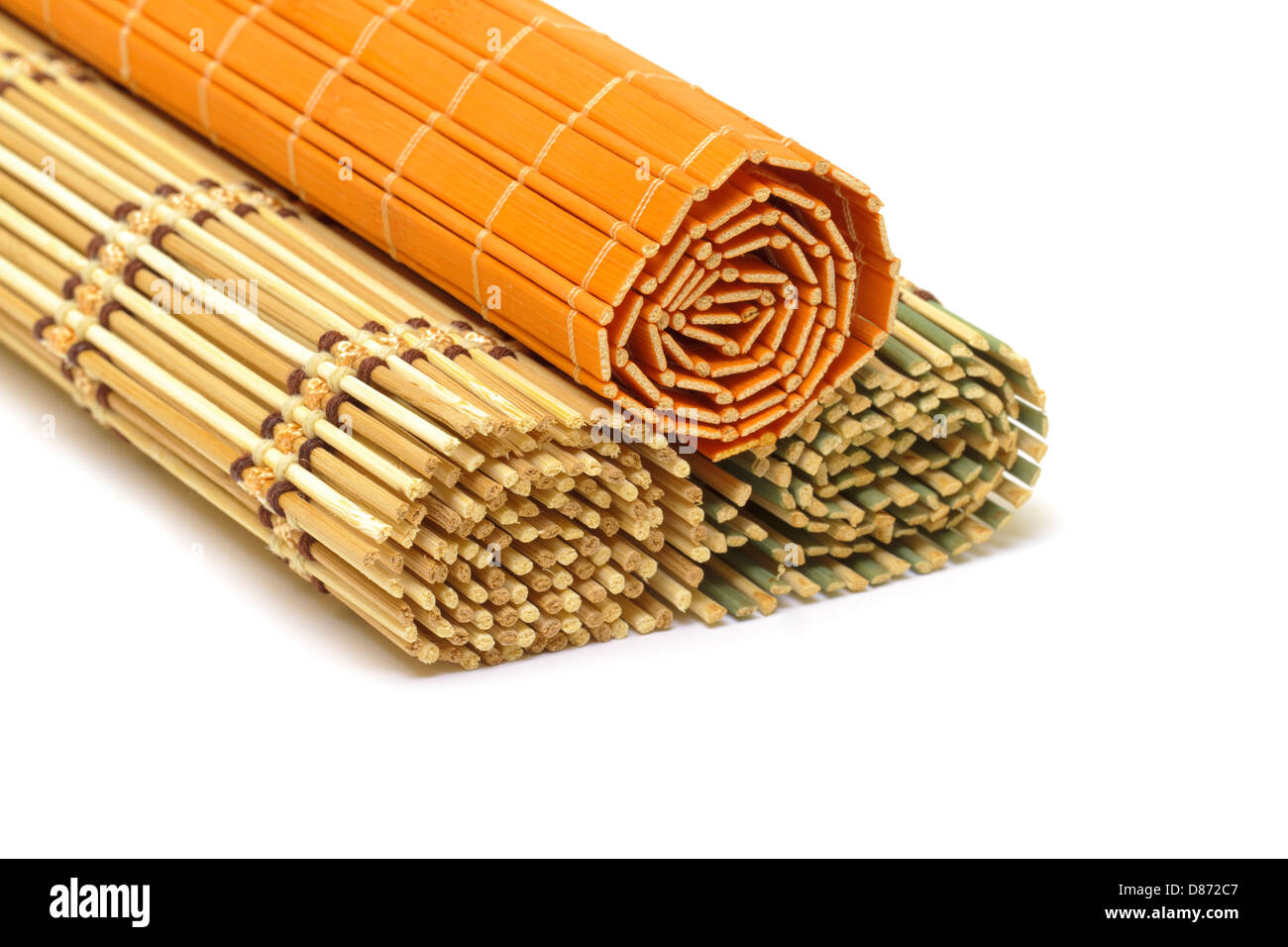 Bamboo Mats On White Background Stock Photo 56703927 Alamy