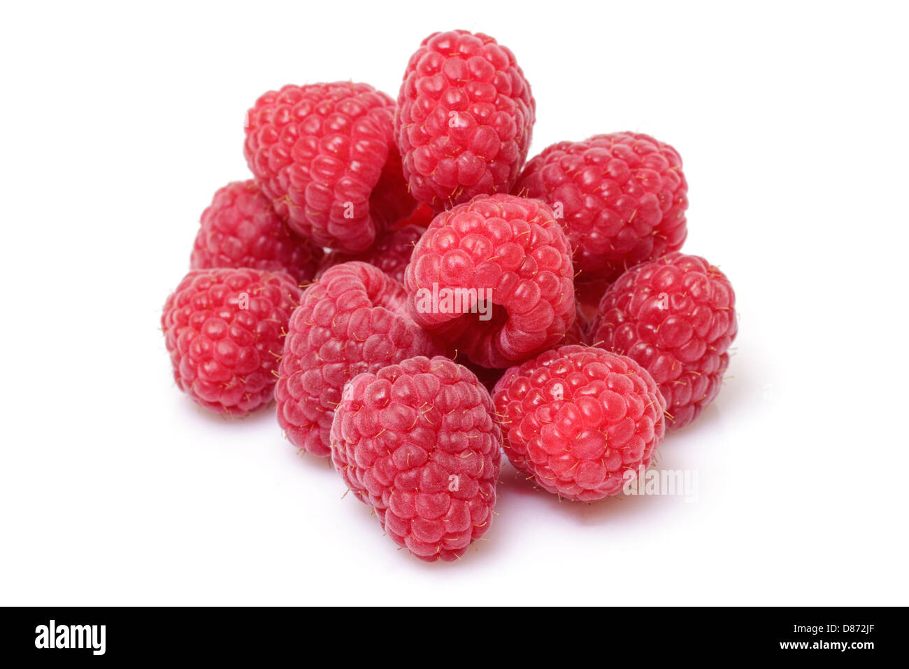Fresh raspberry on white background Stock Photo - Alamy