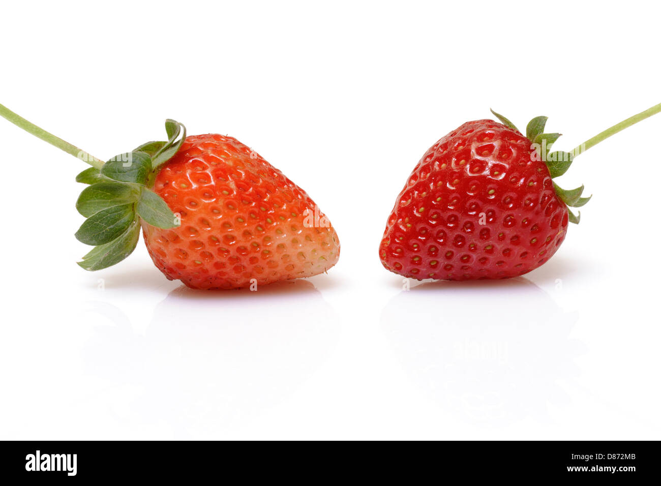 Fresh strawberry on white background Stock Photo - Alamy