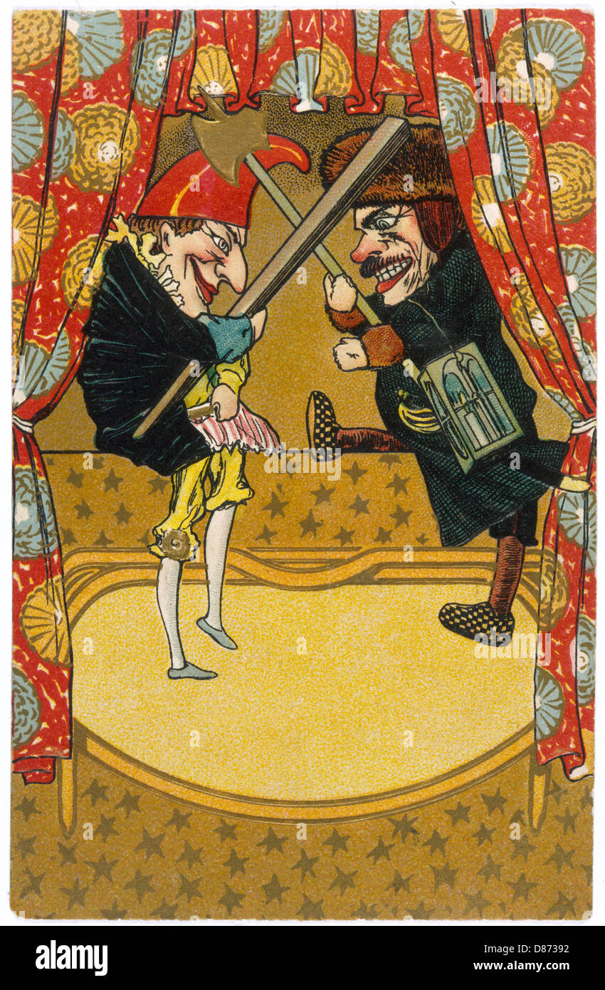 Punch Judy Postcard Stock Photo Alamy