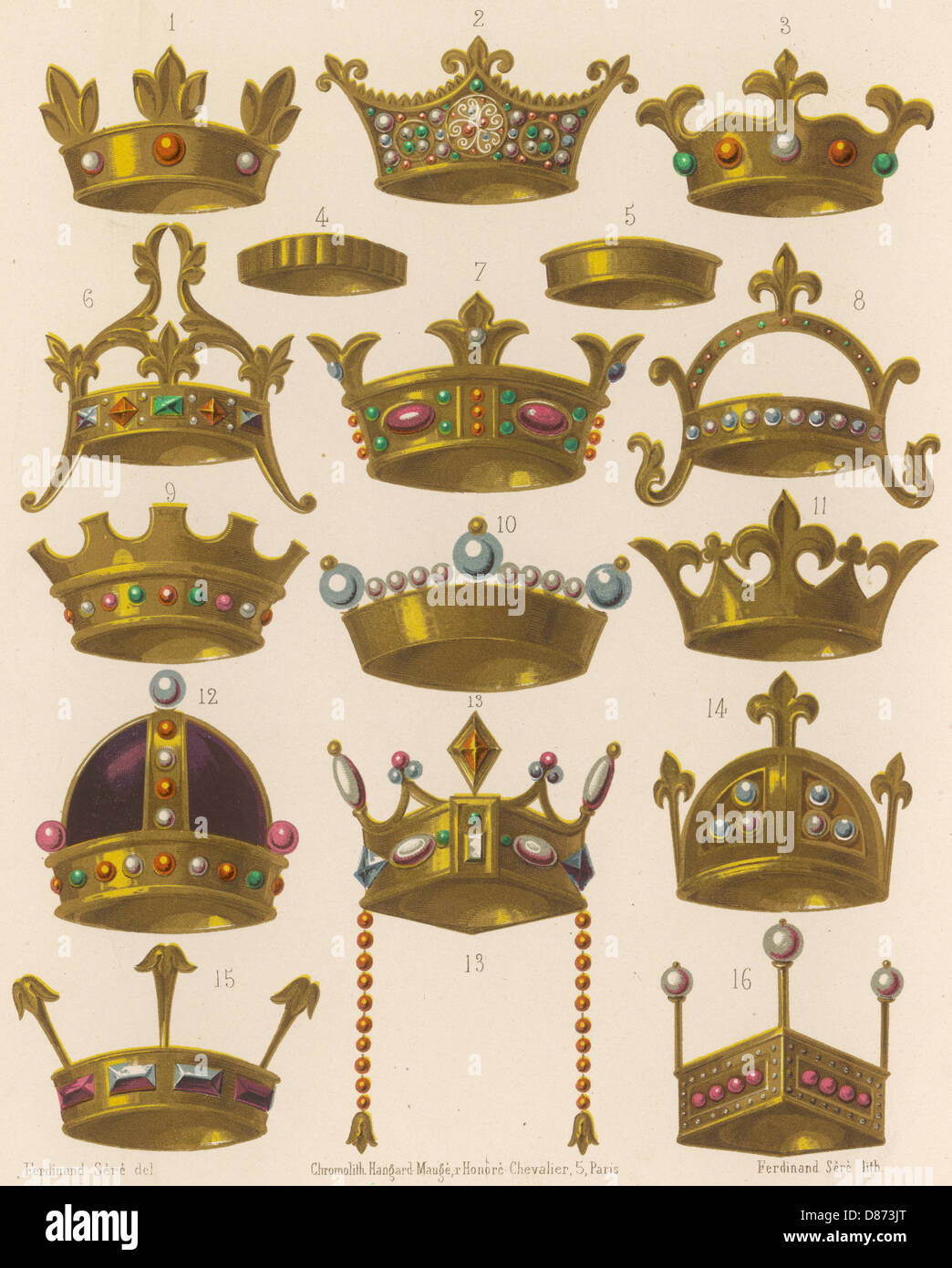 Medieval Crowns Stock Photo - Alamy