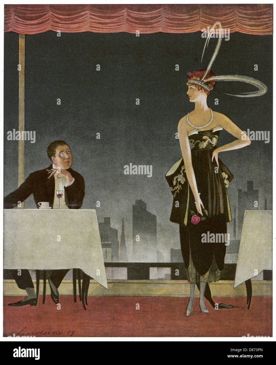 Evening Dress 1917 Stock Photo - Alamy
