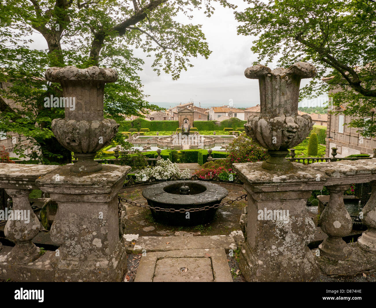 The enchanting gardens of Villa Lante in Bagnaia, Umbria, Italy Stock Photo