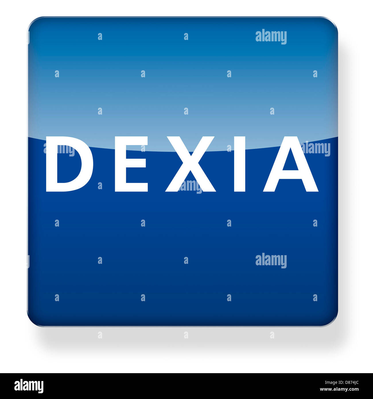Dexia logo as an app icon. Clipping path included. Stock Photo