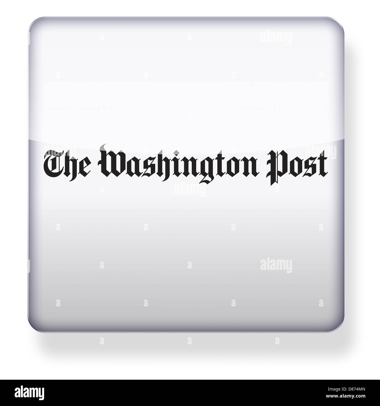 The Washington Post logo as an app icon. Clipping path included Stock ...