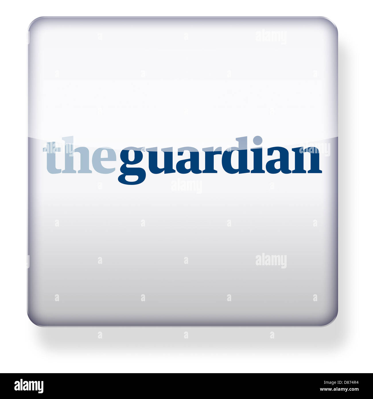 The Guardian logo as an app icon. Clipping path included. Stock Photo