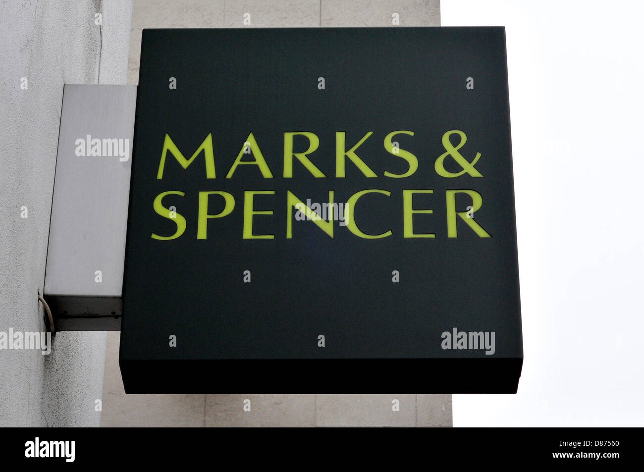 A sigh for Mark & Spencer, London, UK. Stock Photo