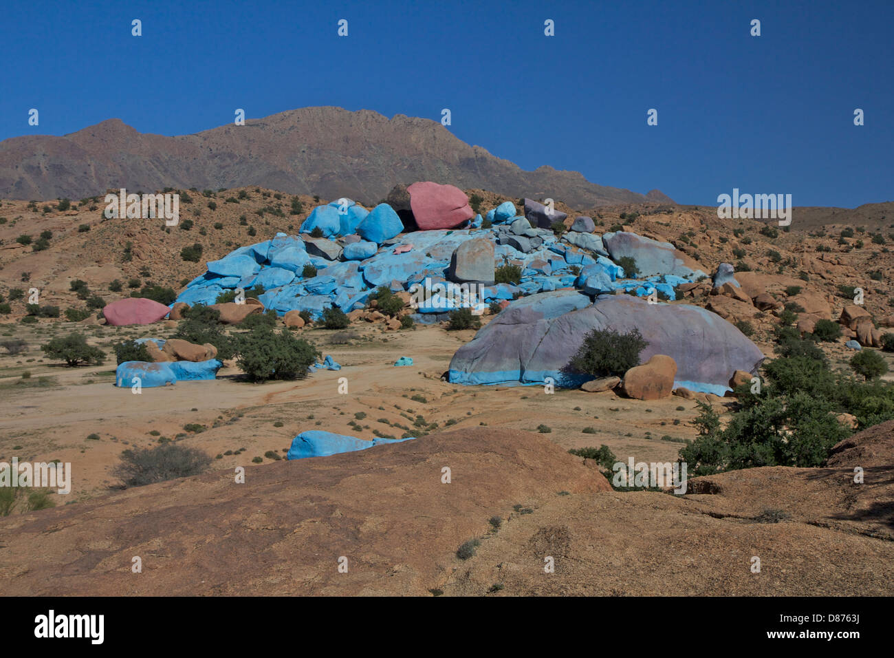 blue rocks Morocco Stock Photo Alamy