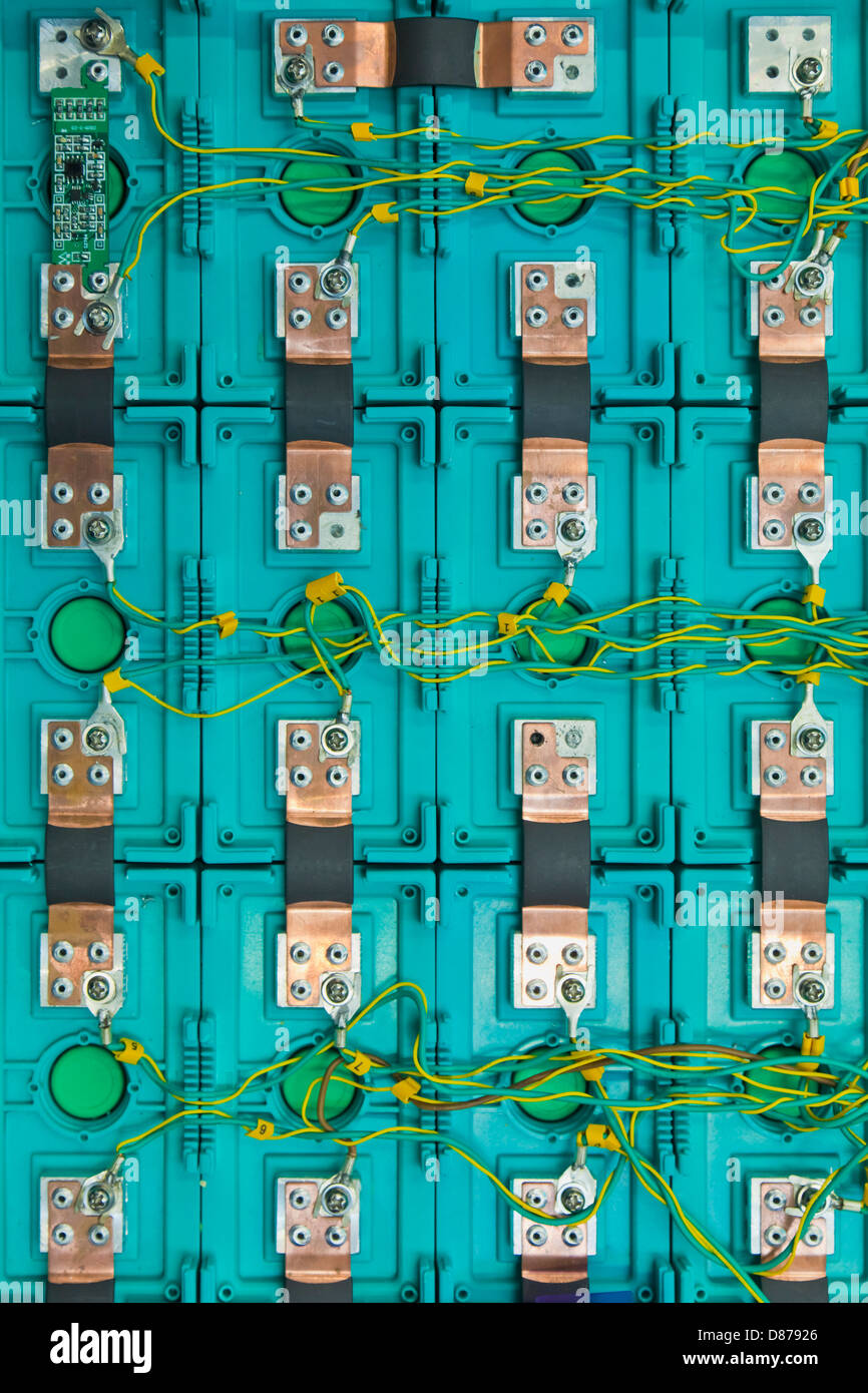 Germany, Lithium Ion Battery of electric vehicle Stock Photo