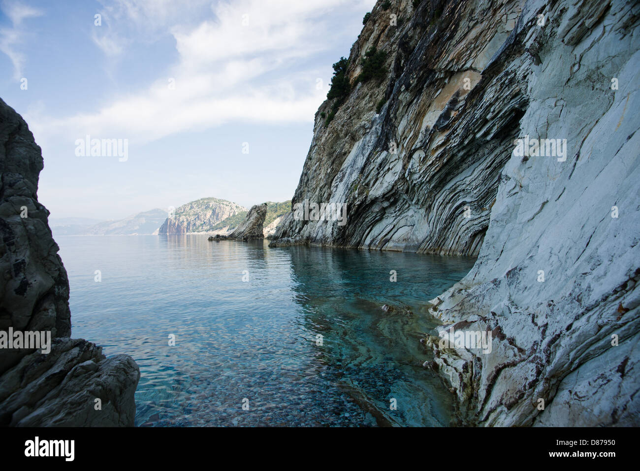 Ionic sea caves Stock Photo