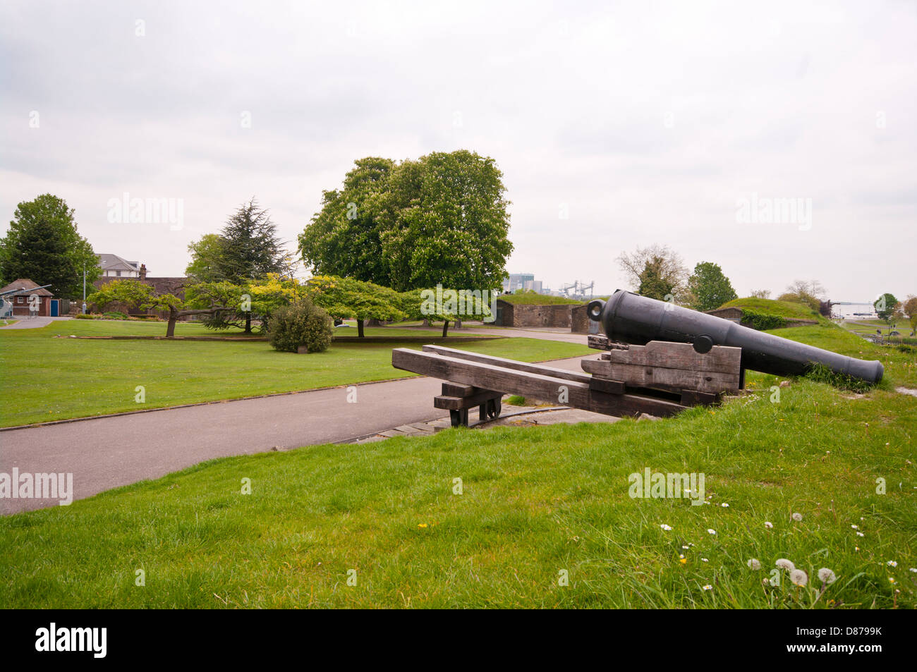 Old Cannon In New tavern Fort Gardens Gravesend Kent UK Stock Photo