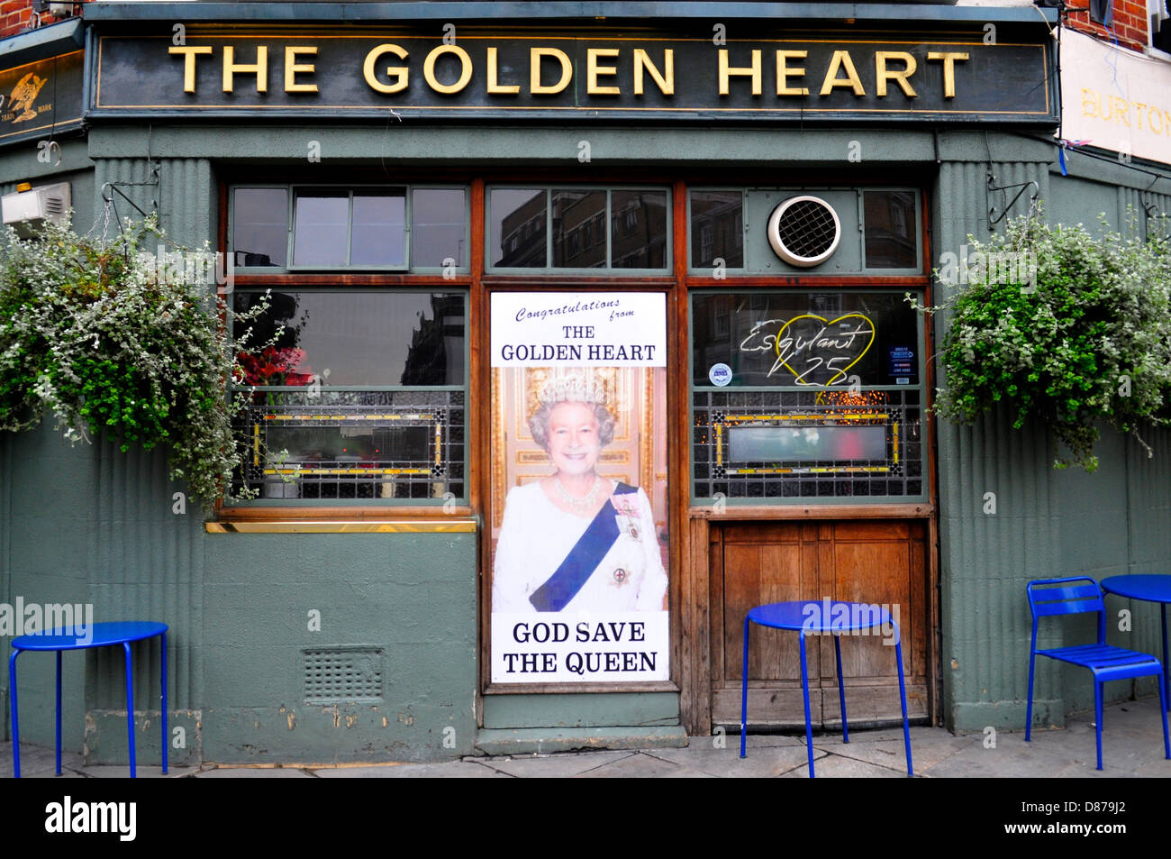 The Golden Heart Pub, Commercial Street, London, Engand Stock Photo Alamy