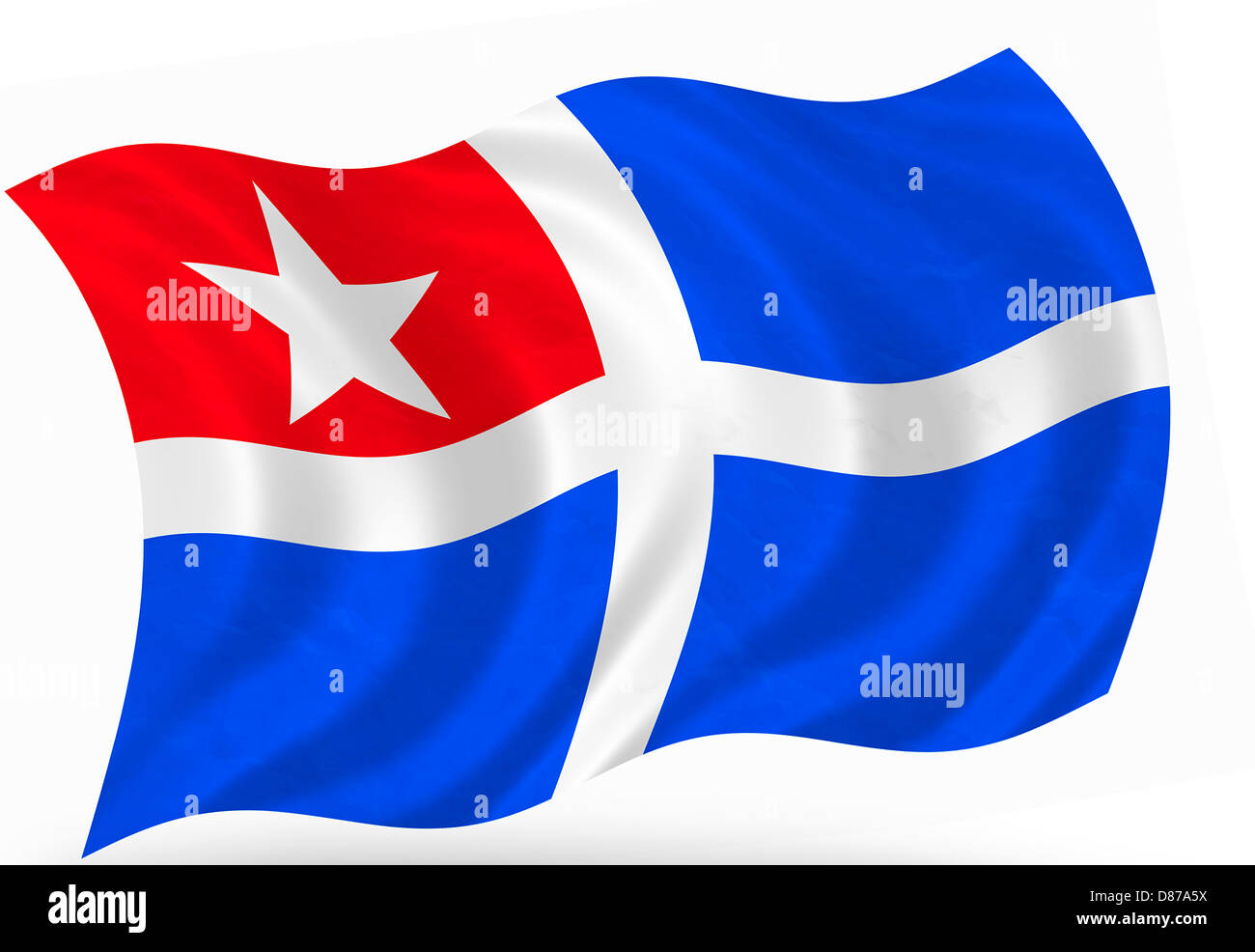 Crete island (Greece) flag Stock Photo