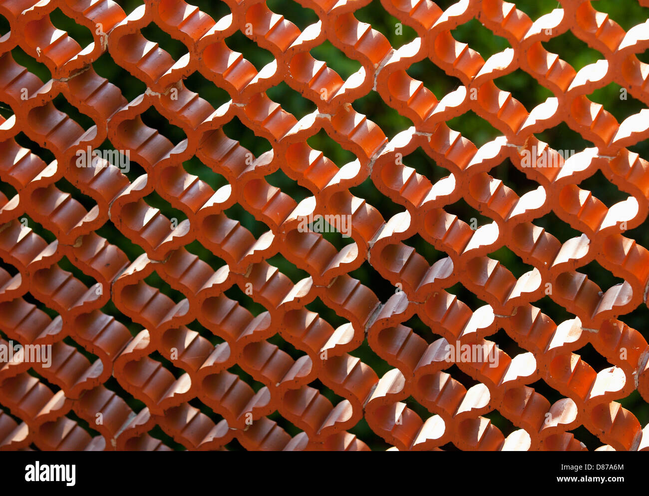 Croatia, Structure of red fence, close up Stock Photo