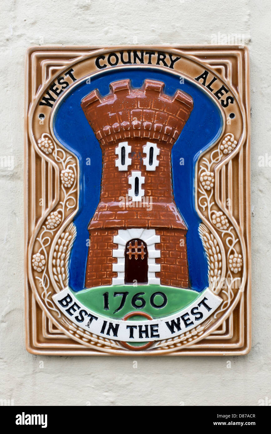 West Country Ales Plaque Stock Photo