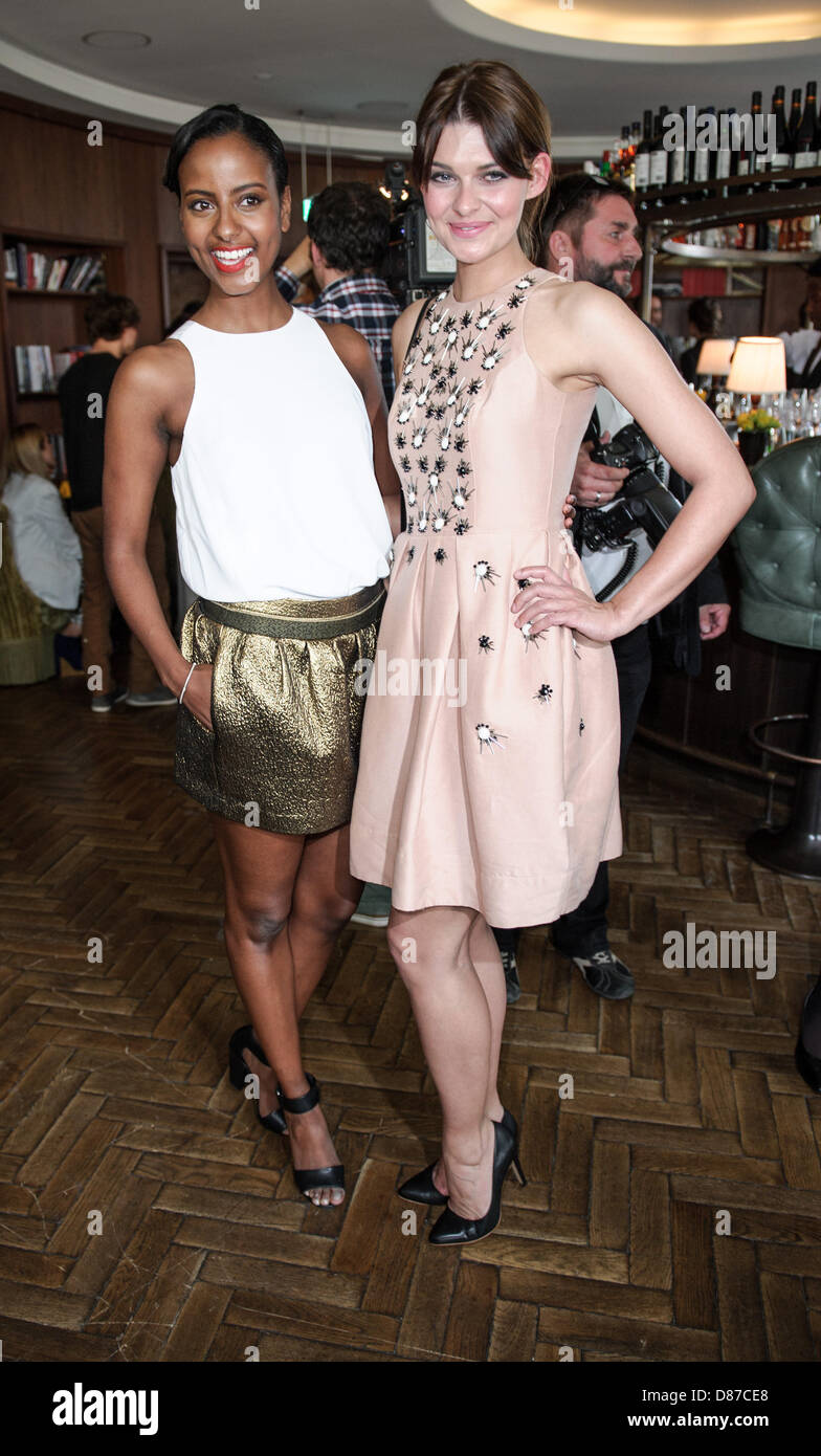 Model Sara Nuru and Model Janina-Delia Schmidt - GRAZIA Germanys Best Dressed Award 2013 on 16/05/2013 at Private Members Club Hotel 'Soho House' in Berlin. Stock Photo