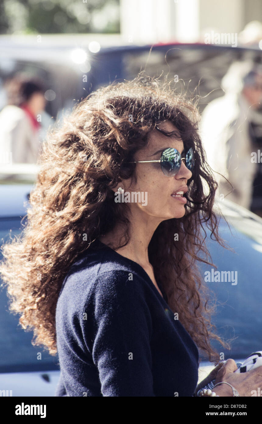 Cannes, France. 19th May 2013. tunisian model Afef Jnifen Tronchetti Provera  is spotted near hotel Martinez in Cannes, France. Credit:  jonatha borzicchi editorial / Alamy Live News Stock Photo