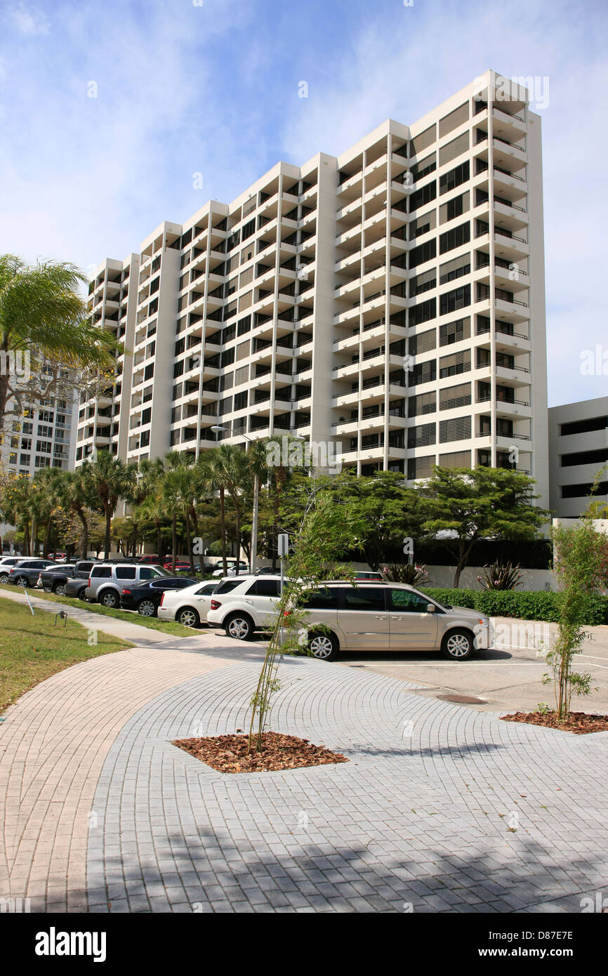 Waterfront Apartments in Downtown Sarasota Florida Stock Photo Alamy