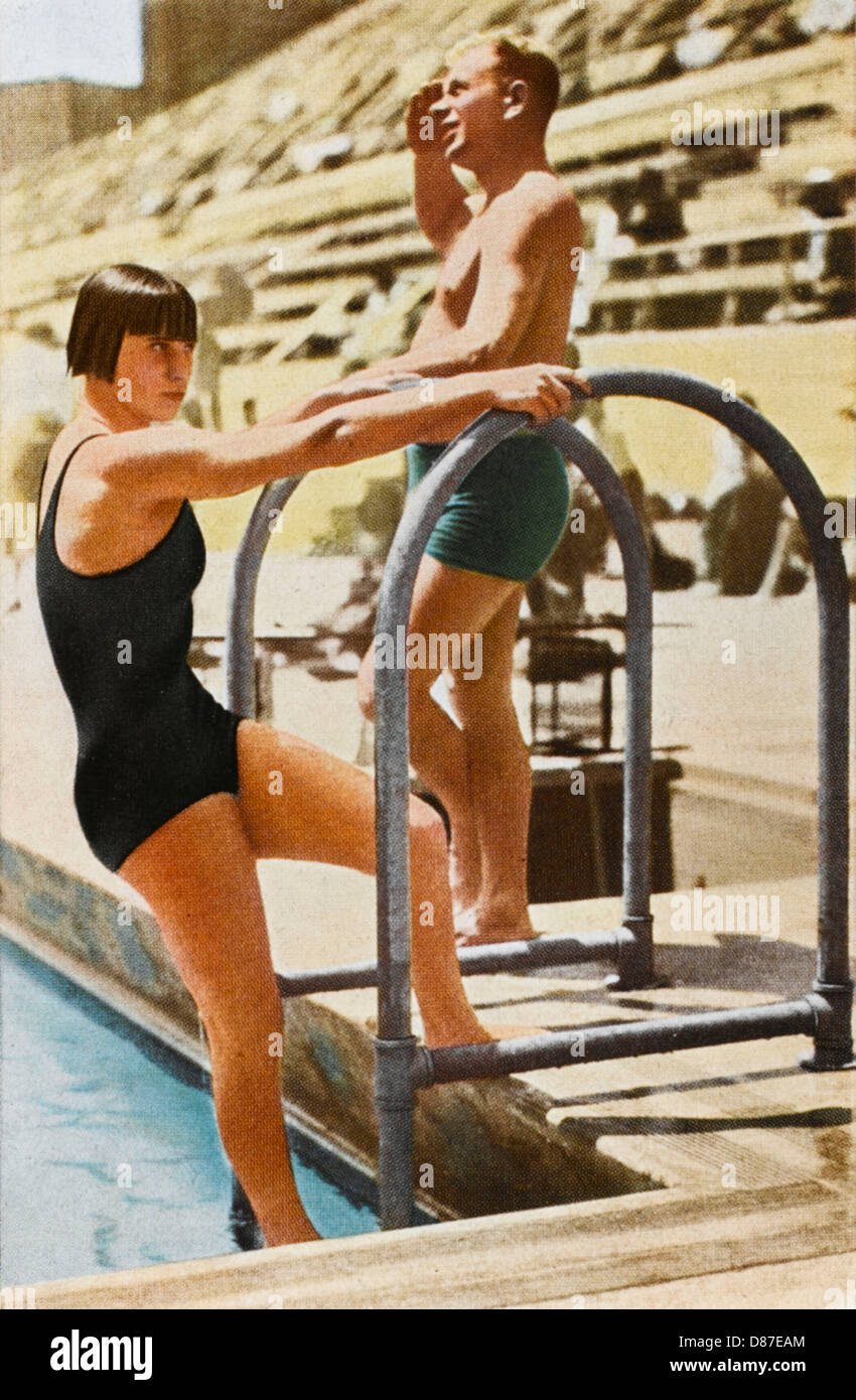 Olympics 1932 Diving Stock Photo
