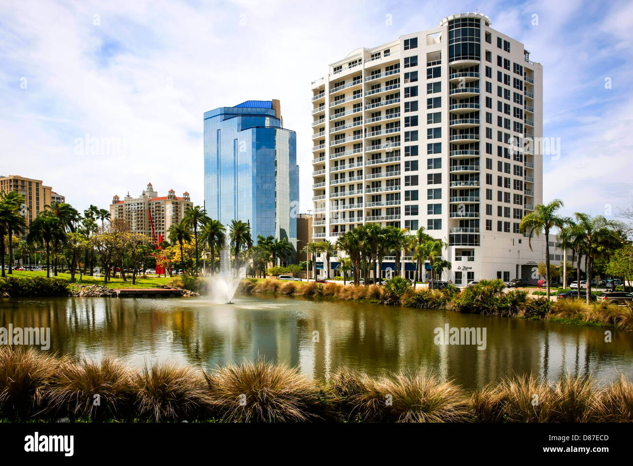 Waterfront Apartments in Downtown Sarasota Florida Stock Photo Alamy