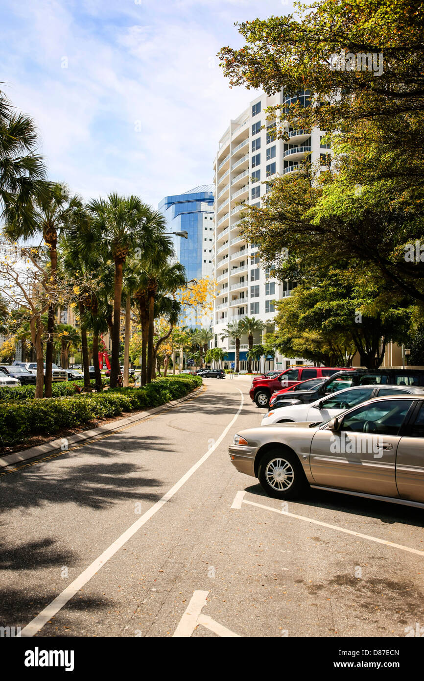 Waterfront Apartments in Downtown Sarasota Florida Stock Photo Alamy