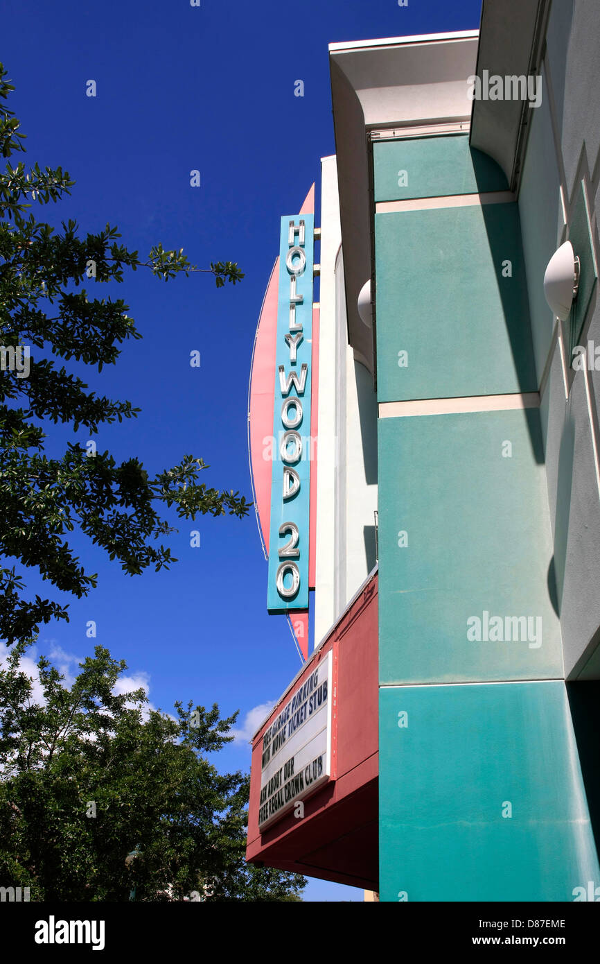 Hollywood 20 Cinema in downtown Sarasota FL Stock Photo