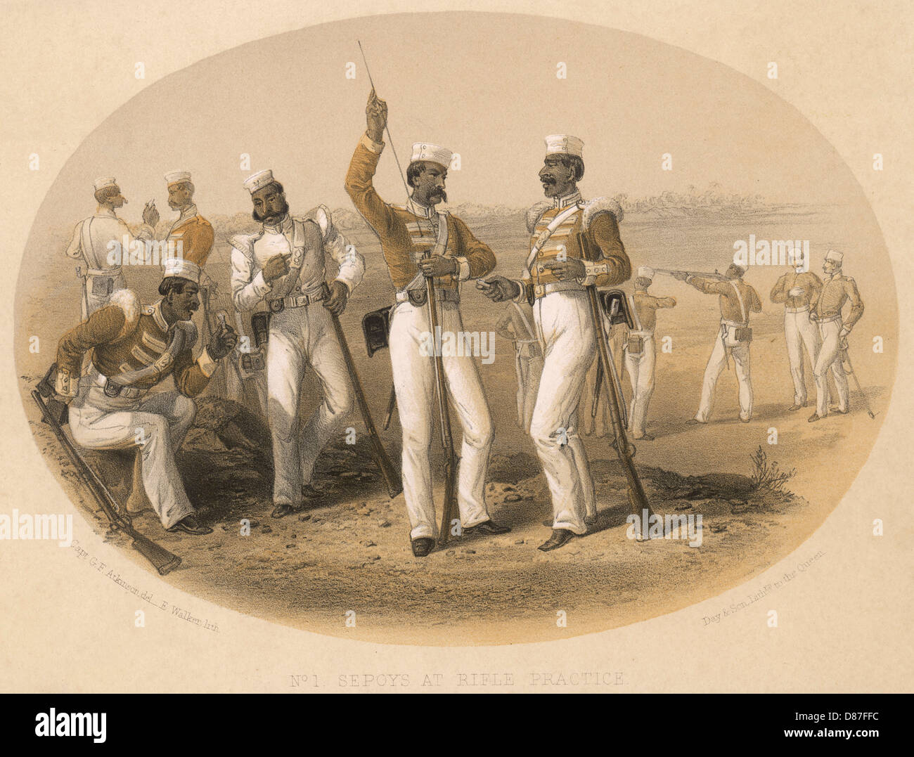 Indian Mutiny  Soldiers Stock Photo