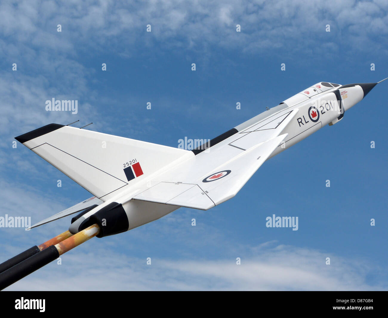 A Display Of The Avro Arrow RL-201 In Zurakowski Park, Barry's Bay Ontario A Tribute To Janusz Zurakowski The Test Pilot Stock Photo