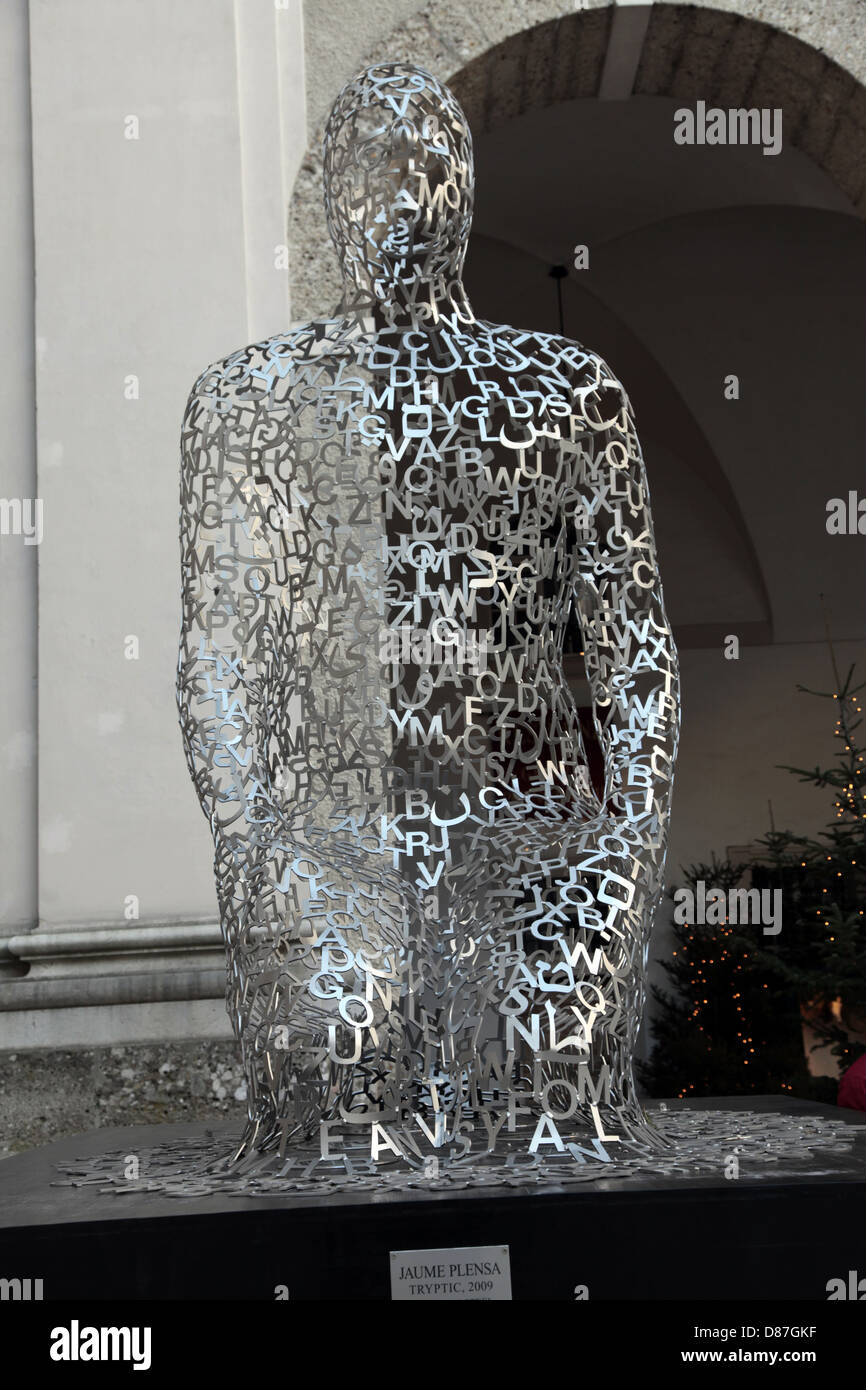 JAUME PLENSA STAINLESS STEEL FIGURE SCULPTURE VIENNA