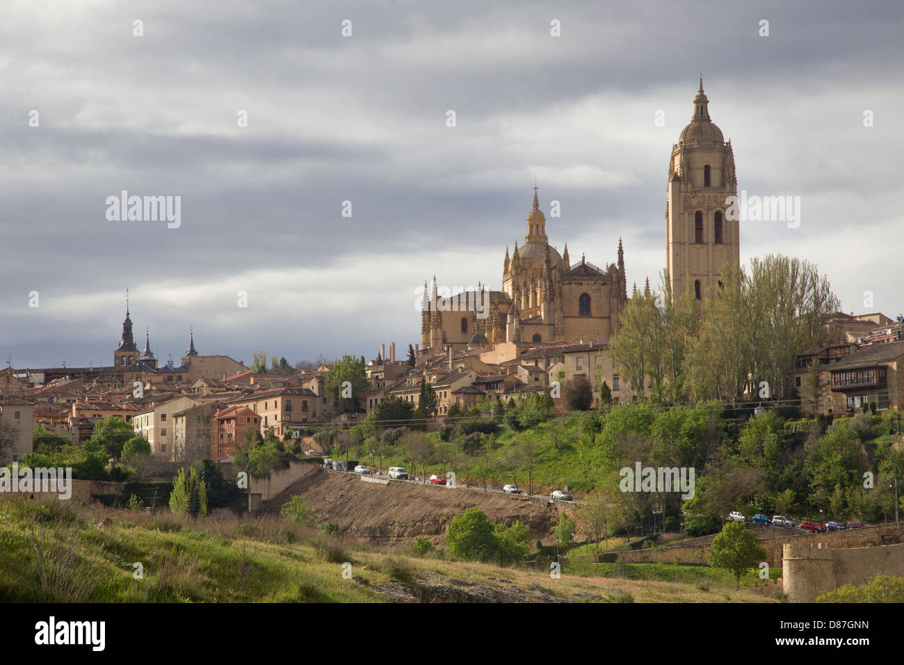 A Hillside view of Segovia Stock Photo