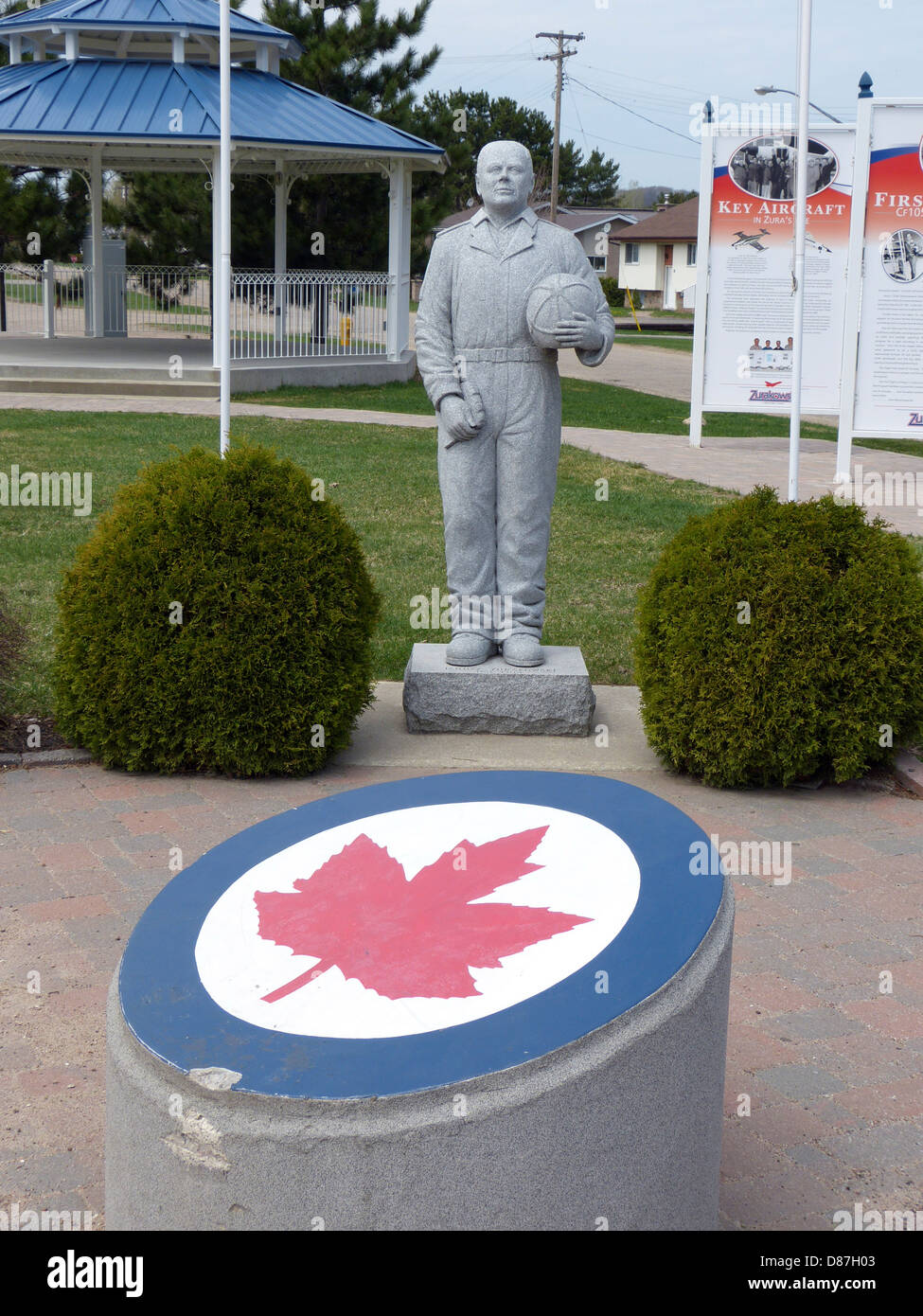 The Zurakowski Park In Barry's Bay Ontario Canada Honouring Janusz Zurakowski The famous Test Pilot Of The Avro Arrow And Reside Stock Photo