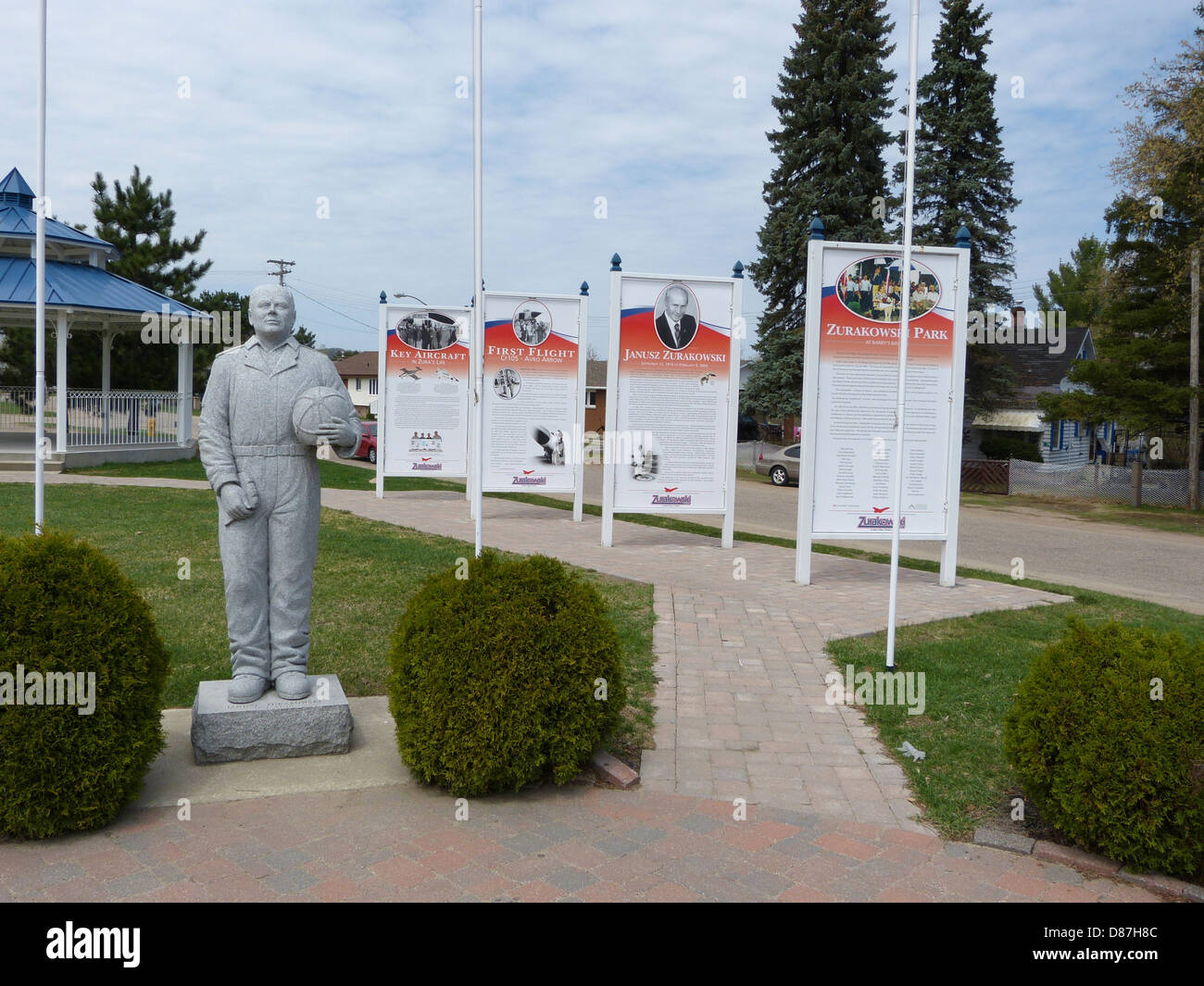 Zurakowski Park, Barry's Bay Ontario A Tribute To Janusz Zurakowski The Test Pilot And Resident Of The Town Stock Photo