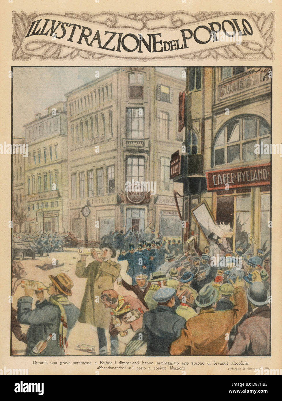 Belfast Looters 1922 Stock Photo