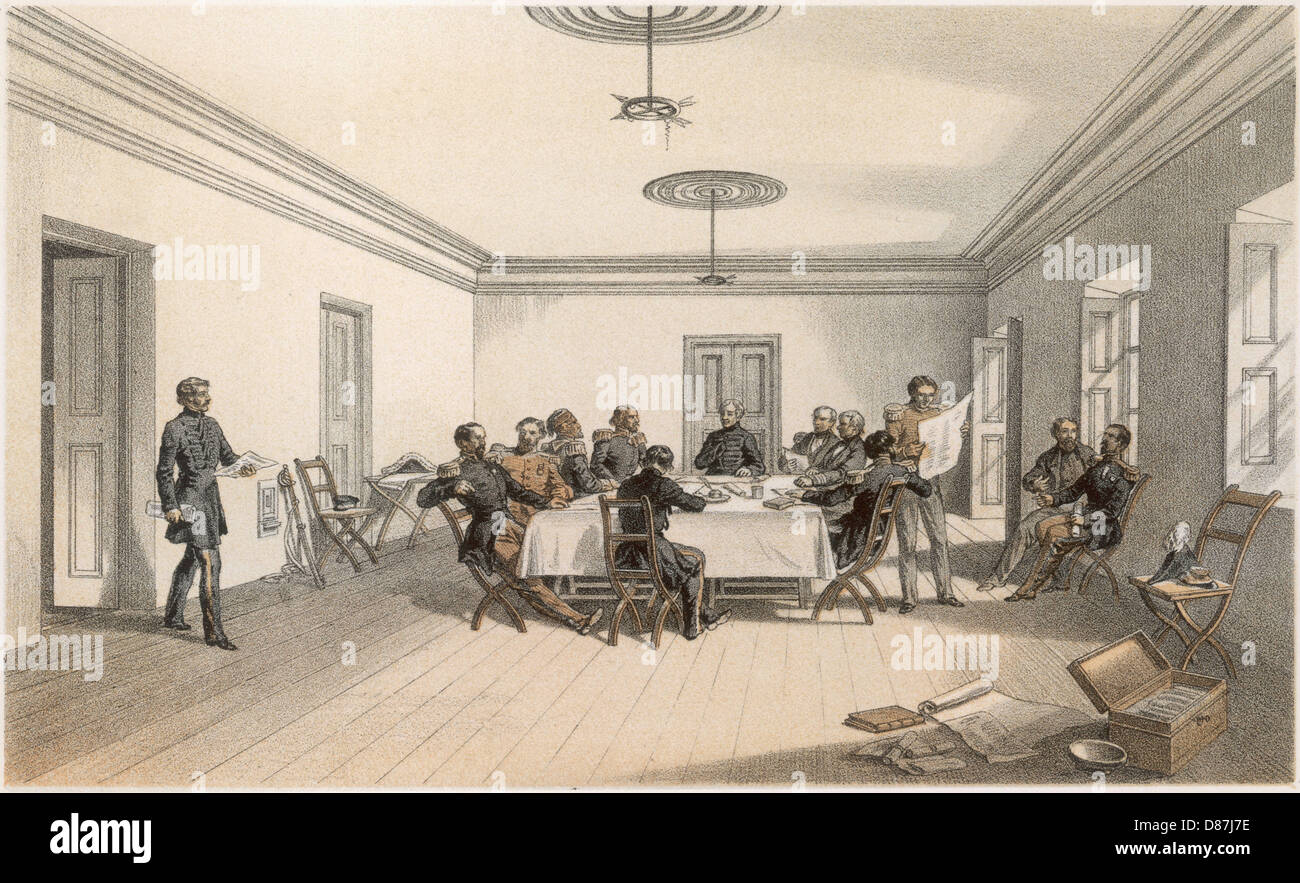 Council Of War 1854 Stock Photo